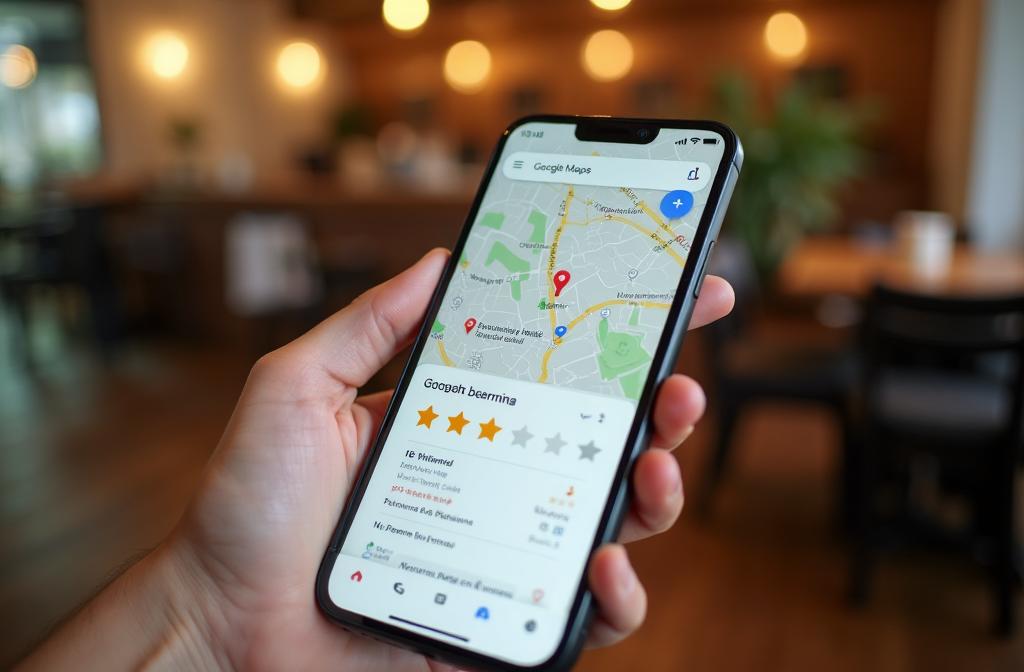 Google Business-profil på telefon